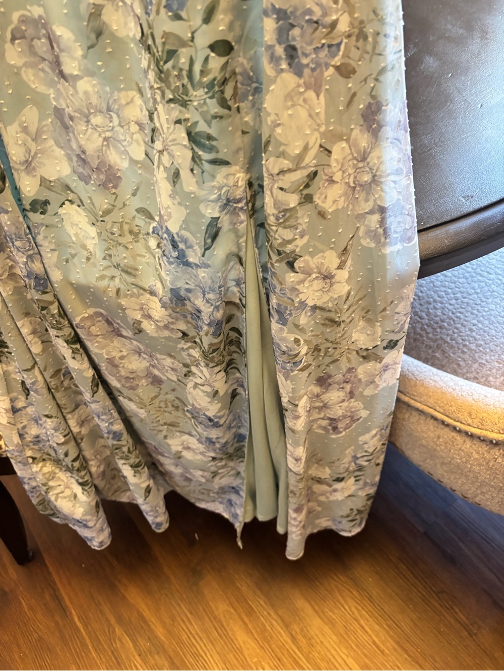 Baltic Born floral Ruffled Long Sleeve Maxi Dress - Sage Blue - Picture 3 of 3